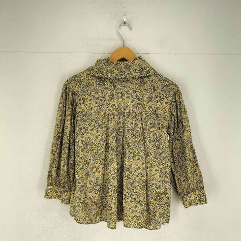 バナナリパブリック BANANA REPUBLIC 花柄 スタンドネックブラウス レディース import:S