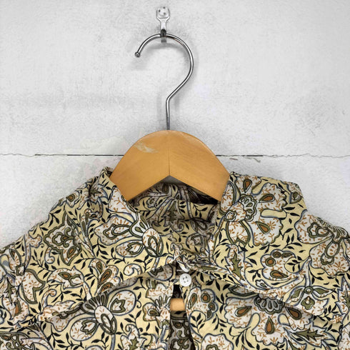 バナナリパブリック BANANA REPUBLIC 花柄 スタンドネックブラウス レディース import:S