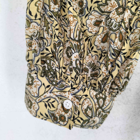 バナナリパブリック BANANA REPUBLIC 花柄 スタンドネックブラウス レディース import:S