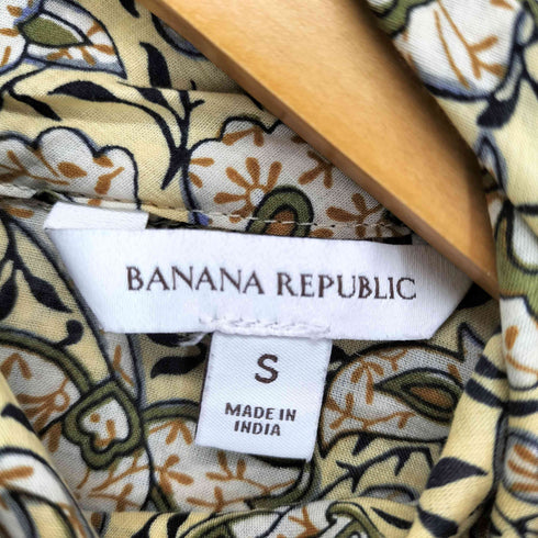 バナナリパブリック BANANA REPUBLIC 花柄 スタンドネックブラウス レディース import:S