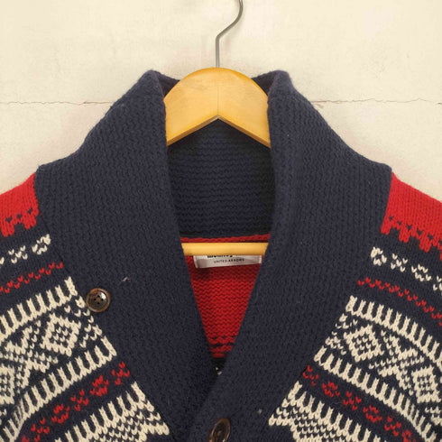 モンキータイム MONKEY TIME ノルディック柄ショールカラーニット メンズ L