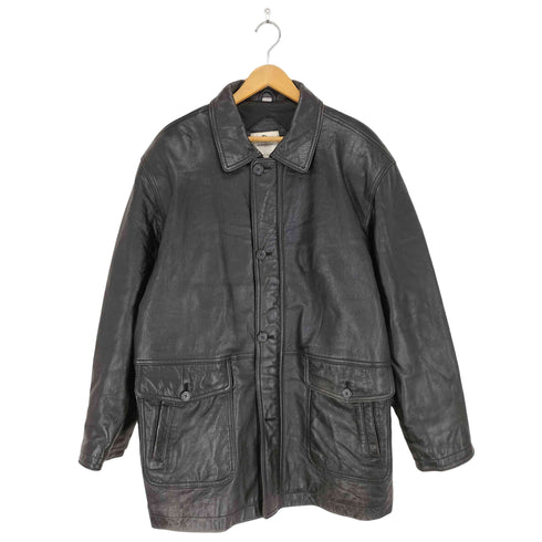 BRIGHT LIGHTS lamb leather ラムレザーカーコート メンズ L