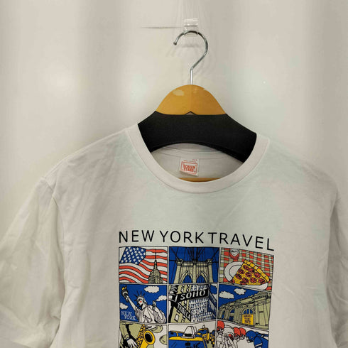 スクリーンスターズ SCREEN STARS NEW YORK TRAVEL フロントプリント 半袖 クルーネックTシャツ メンズ L
