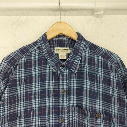 バナナリパブリック BANANA REPUBLIC safari & travel USA製 チェックシャツ メンズ JPN:L