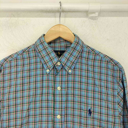 ポロラルフローレン POLO RALPH LAUREN slim fit チェックボタンダウンシャツ メンズ import:M
