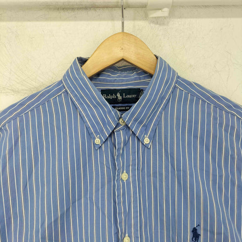 ラルフローレン RALPH LAUREN 00s classic fit ボタンダウンシャツ ストライプ メンズ import:L
