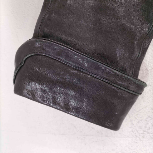 LALLEGRO ダブルブレステッドショートレザージャケット レディース JPN:38
