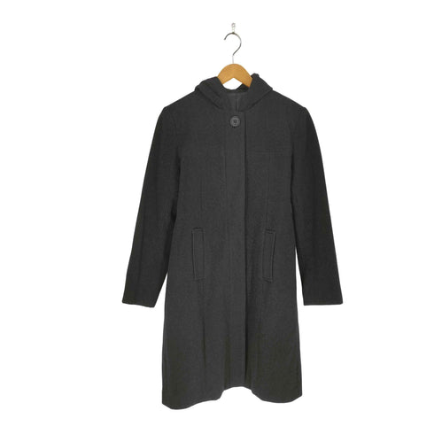cashmere カシミヤ混比翼フーディーコート レディース 9AR