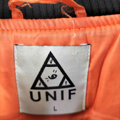 ユニフ UNIF バックプリント MA-1 中綿 ボンバージャケット メンズ import:L