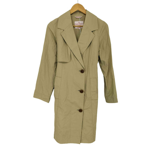 ヴィヴィアンウエストウッドレッドレーベル Vivienne Westwood RED LABEL バックボタンデザイン ロングトレンチコート レディース 2