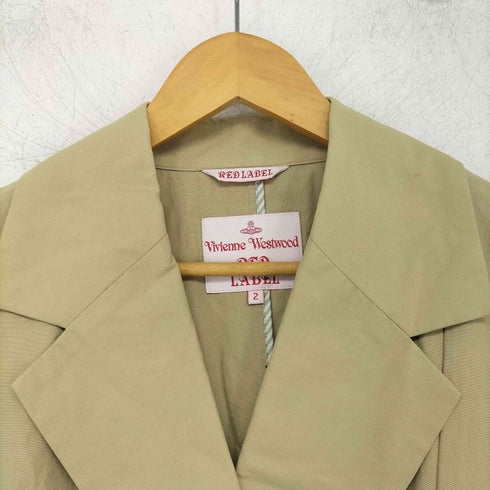 ヴィヴィアンウエストウッドレッドレーベル Vivienne Westwood RED LABEL バックボタンデザイン ロングトレンチコート レディース 2