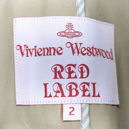 ヴィヴィアンウエストウッドレッドレーベル Vivienne Westwood RED LABEL バックボタンデザイン ロングトレンチコート レディース 2