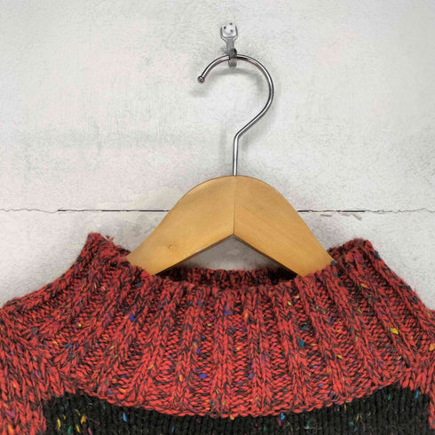 リズウェア LIZ wear フロントデザインカラーネップアクリルニット メンズ M