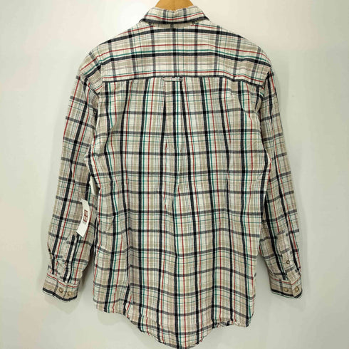 エディーバウアー Eddie Bauer 90s コットン100 ボタンダウン チェック L/S シャツ メンズ import:XS