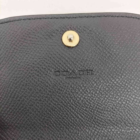 コーチ COACH ロゴプレート 三つ折りレザー財布 レディース
