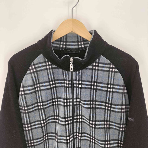 バーバリーブラックレーベル BURBERRY BLACK LABEL 切替 ノバチェック ラグランスリーブ フリースジャケット メンズ 3