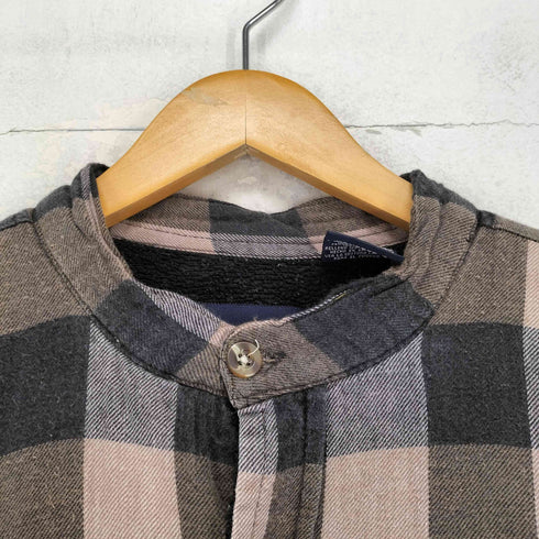 ピューリタン PURITAN 裏ボアチェックバンドカラーネルシャツジャケット メンズ import:L