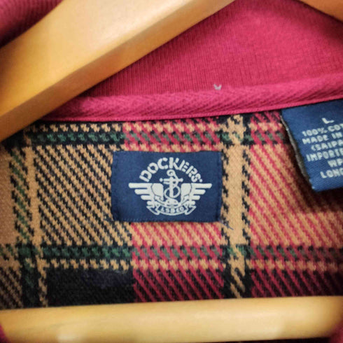 ドッカーズ DOCKERS チェックロングスリーブポロシャツ メンズ JPN:L