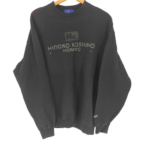 ヒロココシノオム HIROKO KOSHINO HOMME ロゴ刺繍 クルーネック プルオーバー スウェット メンズ LL