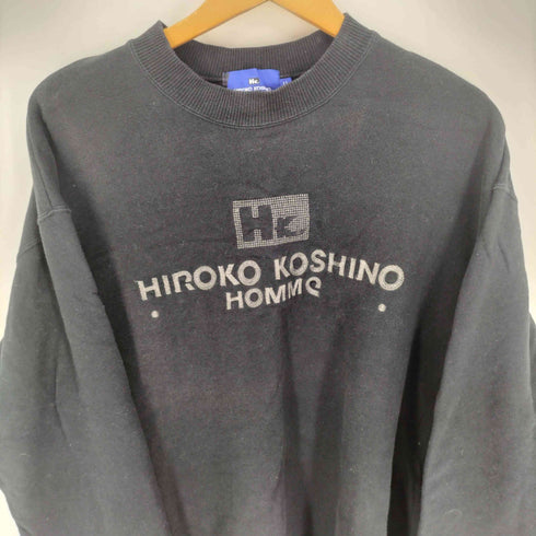 ヒロココシノオム HIROKO KOSHINO HOMME ロゴ刺繍 クルーネック プルオーバー スウェット メンズ LL