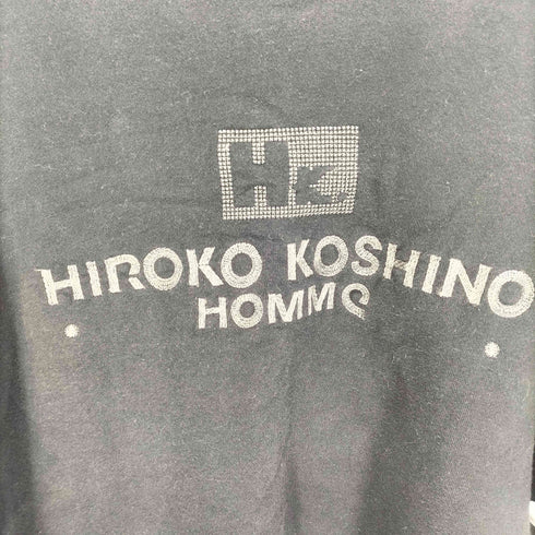 ヒロココシノオム HIROKO KOSHINO HOMME ロゴ刺繍 クルーネック プルオーバー スウェット メンズ LL