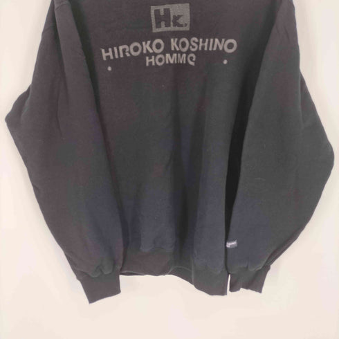 ヒロココシノオム HIROKO KOSHINO HOMME ロゴ刺繍 クルーネック プルオーバー スウェット メンズ LL
