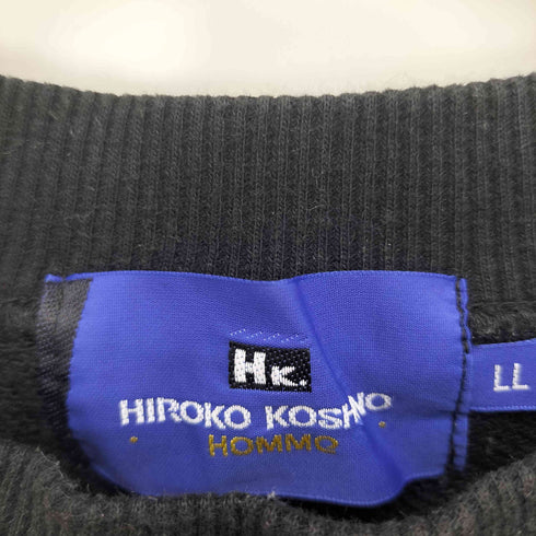 ヒロココシノオム HIROKO KOSHINO HOMME ロゴ刺繍 クルーネック プルオーバー スウェット メンズ LL