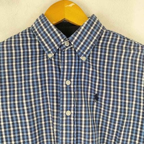 ラルフローレン RALPH LAUREN スモールポニー刺繍 BD S/S チェックシャツ メンズ import:S