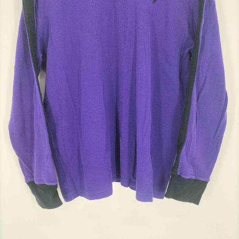 ポロバイラルフローレン Polo by RALPH LAUREN 90S ポニー刺繍 サイドライン サーマル L/S 切り込み Vネック Tシャツ メンズ import:L