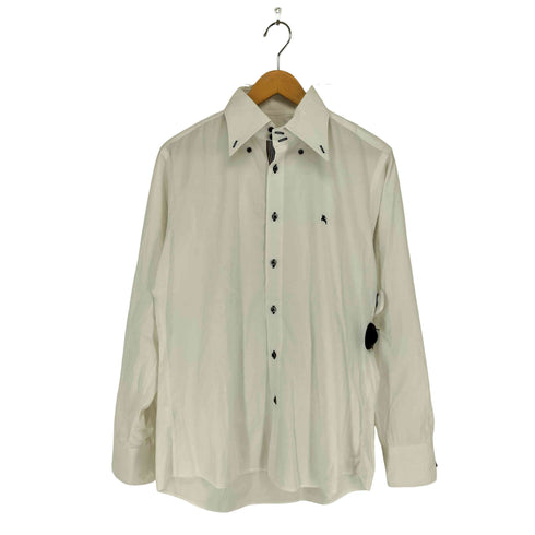 バーバリーブラックレーベル BURBERRY BLACK LABEL 刺繍ノヴァチェックボタンダウンシャツ メンズ JPN:2