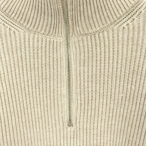 ザラ ZARA ハーフジップ スタンドネック ニットセーター メンズ M