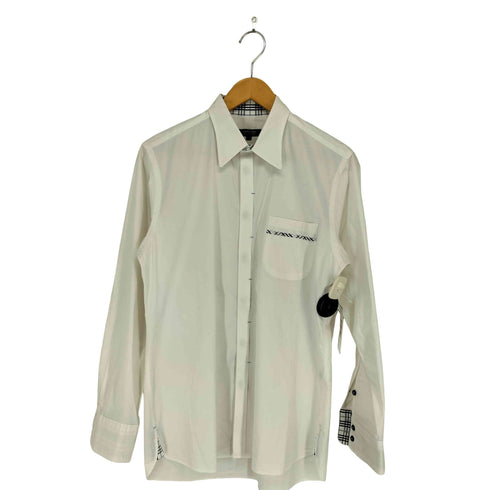 バーバリーブラックレーベル BURBERRY BLACK LABEL ノヴァチェック切替比翼シャツ メンズ JPN:2