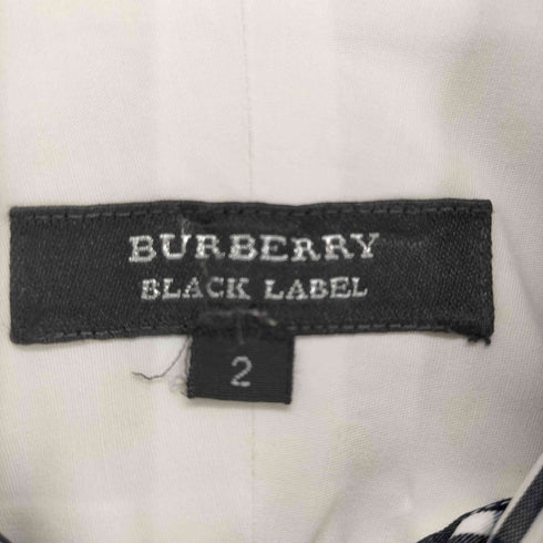 バーバリーブラックレーベル BURBERRY BLACK LABEL ノヴァチェック切替比翼シャツ メンズ JPN:2