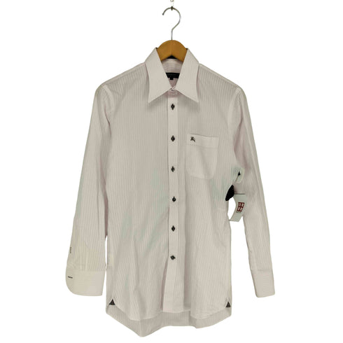 バーバリーブラックレーベル BURBERRY BLACK LABEL ストライプボタンシャツ メンズ US:38