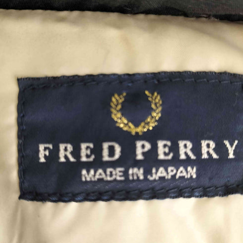 フレッドペリー FRED PERRY 80-90S ヒットユニオン社製 日本製 ジップアップ ダウンジャケット メンズ JPN:L