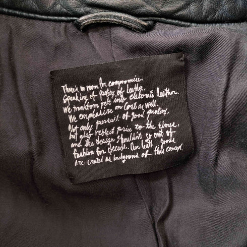 ナノユニバース NANO universe goat leather ゴートレザーシングルレザーブルゾン メンズ JPN:S