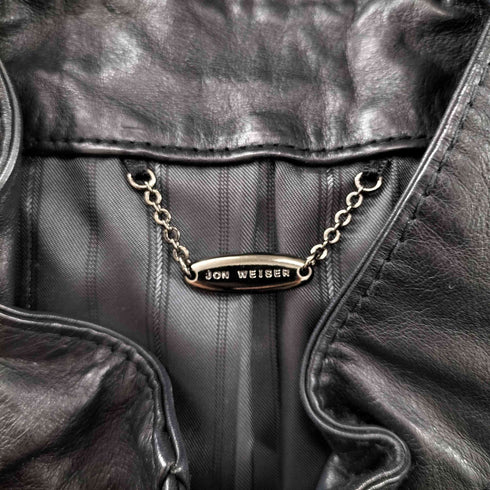 JON WEISER lamb leather ラムレザーシングルレザーブルゾン レディース US:6