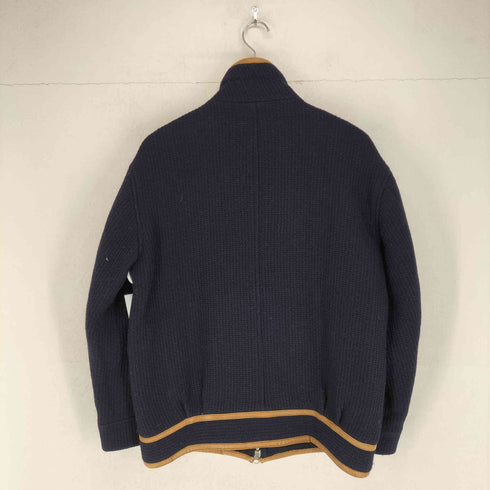 ULTIIMA MODA パイピングレザーツイードジップブルゾン メンズ JPN:L