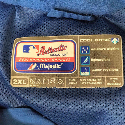マジェスティック MAJESTIC チームロゴハーフジップナイロンプルオーバー メンズ 2XL