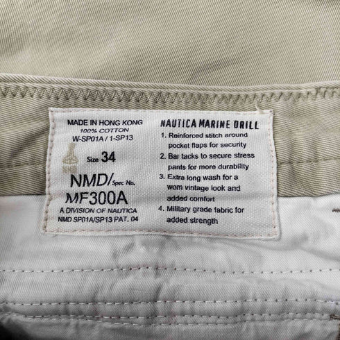 ノーティカ NAUTICA Marine Drill スラッシュポケット カーゴパンツ メンズ 34
