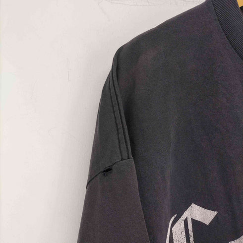 Compton ユーズド加工 クルーネック Tシャツ メンズ