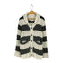ジェラートピケオム Gelato Pique Homme ボーダー柄ケーブルニットカーディガン レディース M
