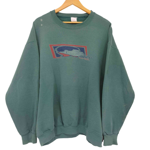 プラティナムフブ platinum fubu 00s Fat Albert アートワーク プリント クルーネック スウェット メンズ XL