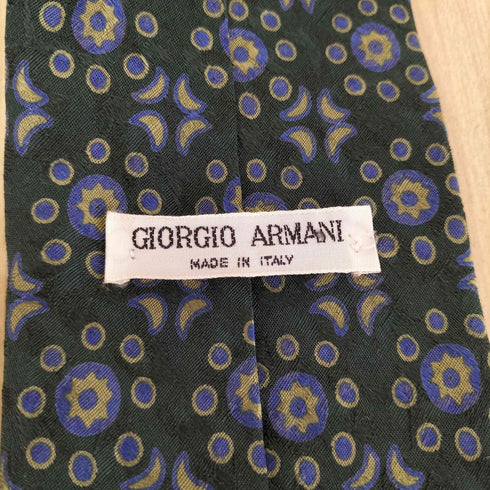 ジョルジオアルマーニ Giorgio Armani イタリア製 総柄シルクネクタイ メンズ