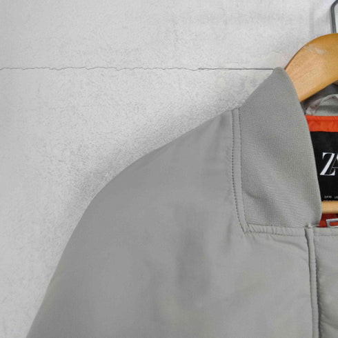 ザラ ZARA サテン クロップド ボンバージャケット レディース import:XS