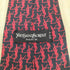 イヴサンローラン Yves Saint Laurent ロゴ総柄シルクネクタイ メンズ