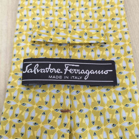 サルヴァトーレフェラガモ Salvatore Ferragamo 総柄シルクネクタイ メンズ