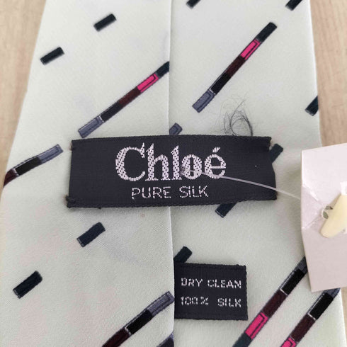 クロエ Chloe 総柄シルクネクタイ メンズ
