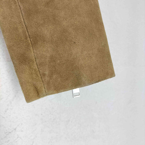 ユナイテッドアローズグリーンレーベルリラクシング UNITED ARROWS green label relaxing スウェードノーカラーライダースジャケット レディース JPN:36