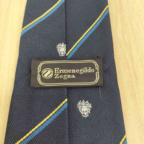 エルメネジルドゼニア Ermenegildo Zegna エンブレム ストライプシルクネクタイ メンズ